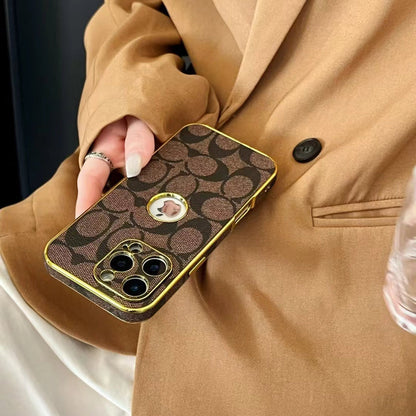 AAOO Inspiriertes Luxus-iPhone-Case mit Goldrand