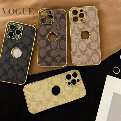 AAOO Inspiriertes Luxus-iPhone-Case mit Goldrand