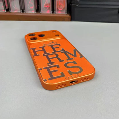 AAOO Luxury Orange iPhone Case Premium Leather Protection