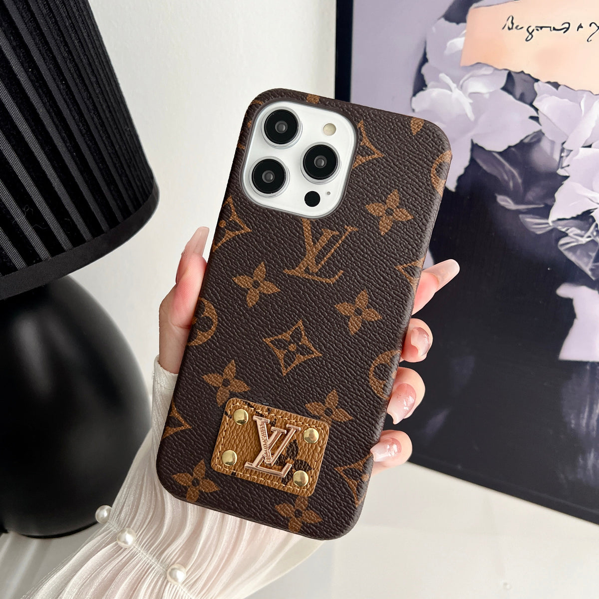 AAOO LEATHER PC HARD BACK Phone Case FOR IPHONE