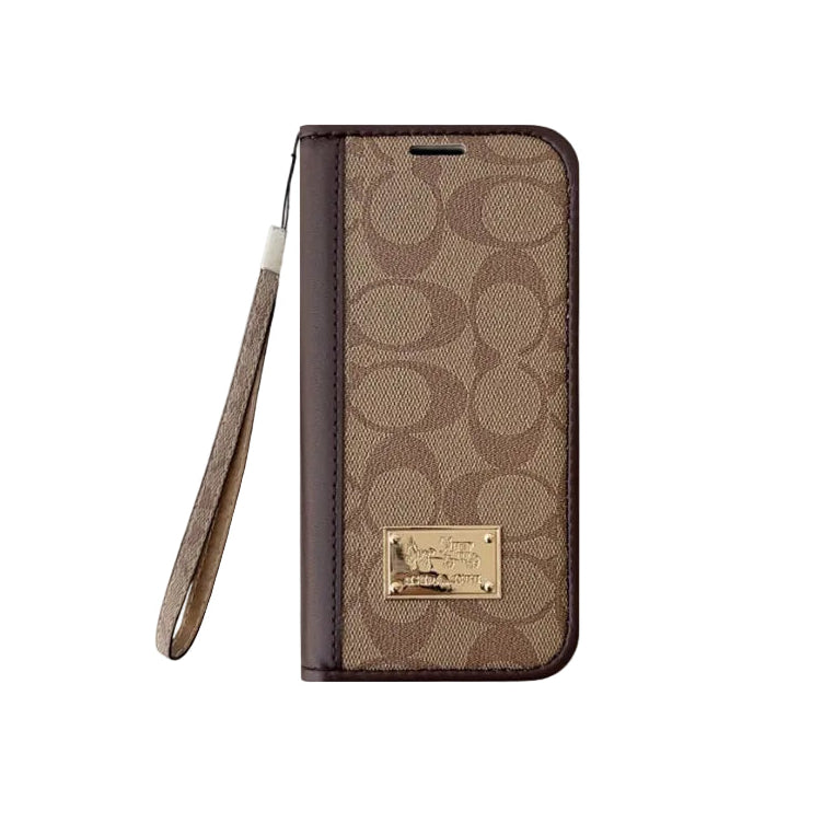 AAOO Leather Fold iPhone Case With Wallet And Strap