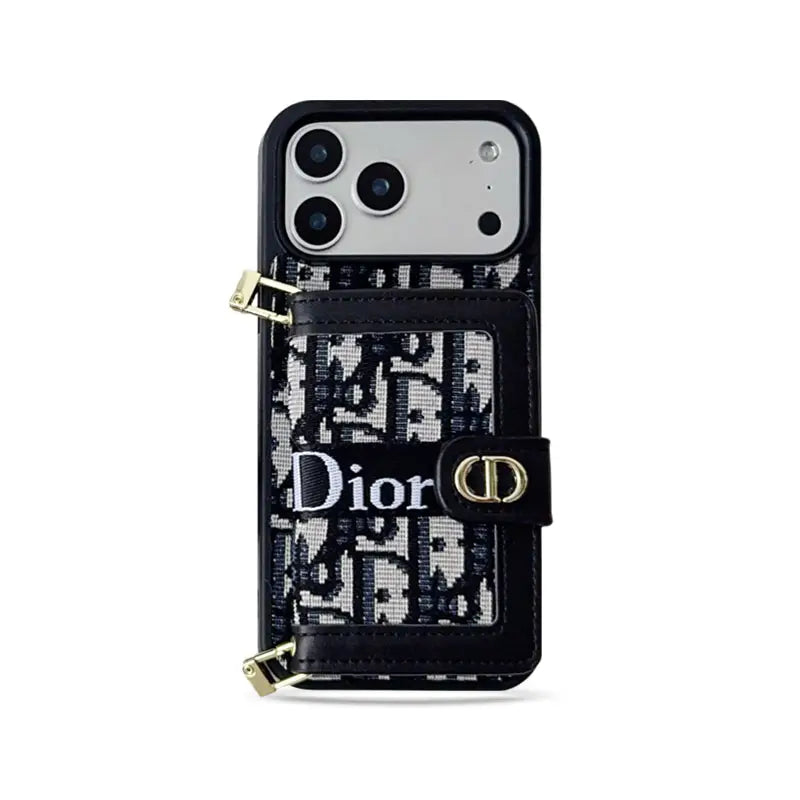 AAOO Leather Phone Case With Card Wallet And Strap For iPhone 17 16 15 14