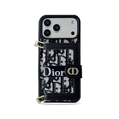 AAOO Leather Phone Case With Card Wallet And Strap For iPhone 17 16 15 14