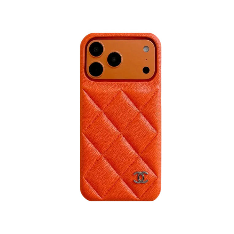 Chanel Classic Diamond Quilted Leather Case for iPhone 13-18 Pro & Pro Max