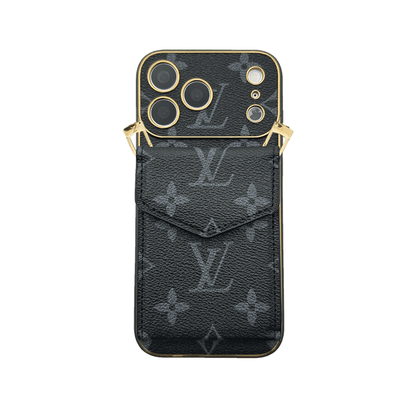 AAOO Premium Leather iPhone Case With Wallet And Crossbody Strap