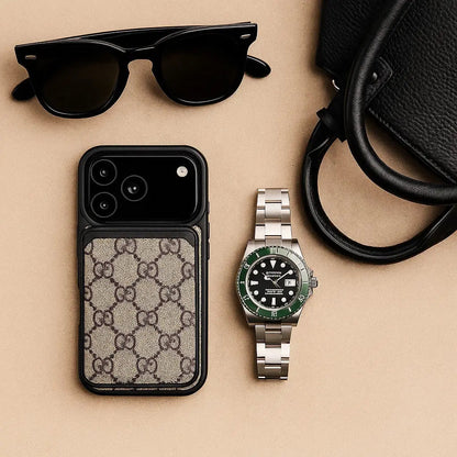 AAOO Luxe Leder Handyhülle für iPhone 12-17