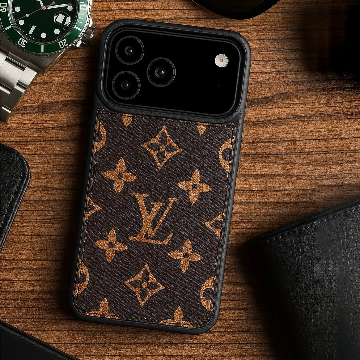 AAOO Luxe Leder Handyhülle für iPhone 12-17