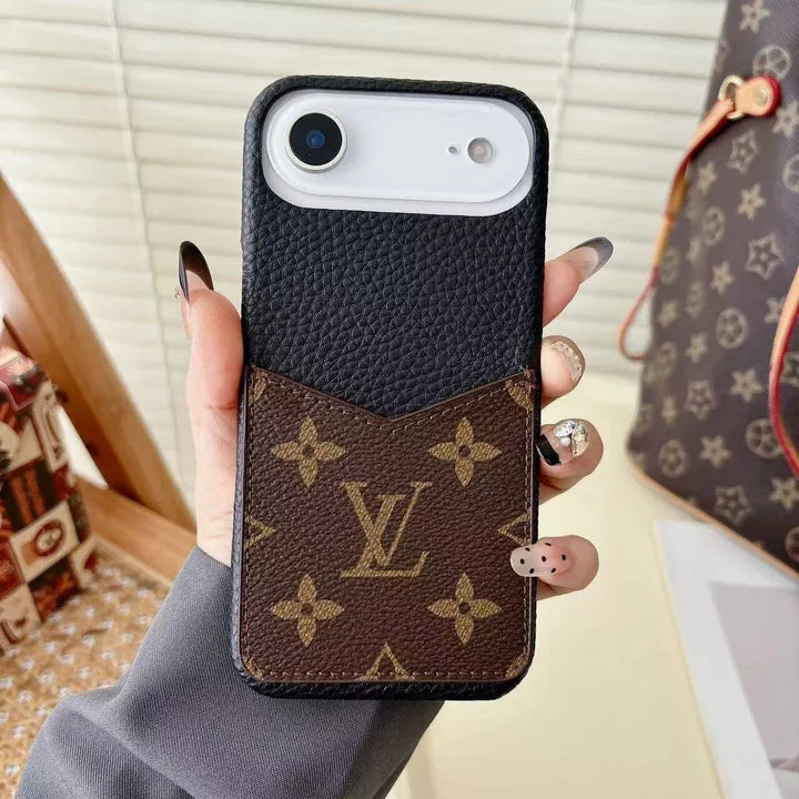 AAOO Leder Handyhülle mit Kartenfach Hülle für iPhone 12-17 Serie