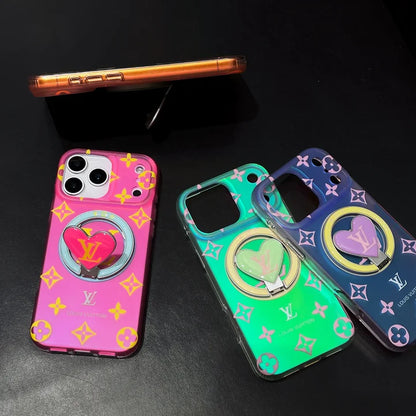 AAOO Bunter Herz Magnetischer Halterung für iPhone 13-17 Serie – Handyhülle