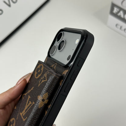 AAOO Classic Leather iPhone Case With Wallet Big Printing