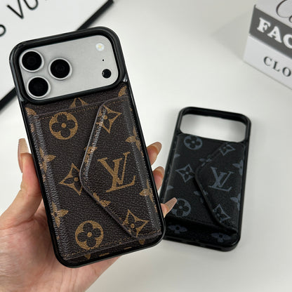 AAOO Classic Leather iPhone Case With Wallet Big Printing