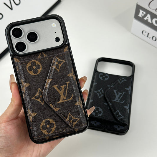 AAOO Classic Leather iPhone Case With Wallet Big Printing