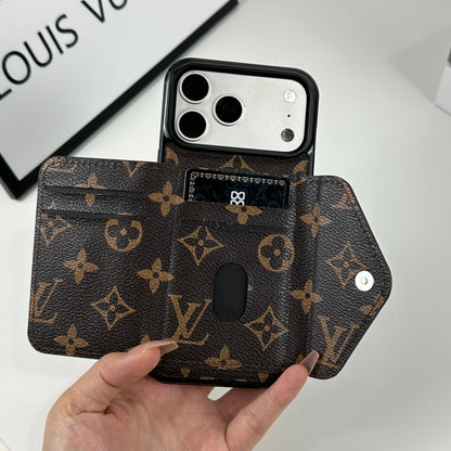 AAOO Classic Leather iPhone Case With Wallet Big Printing