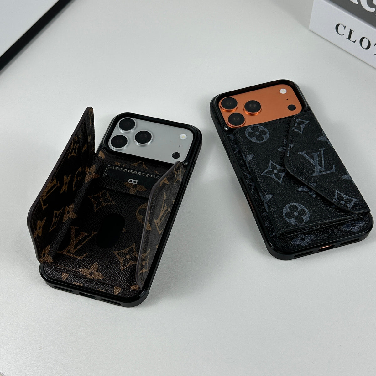 AAOO Classic Leather iPhone Case With Wallet Big Printing