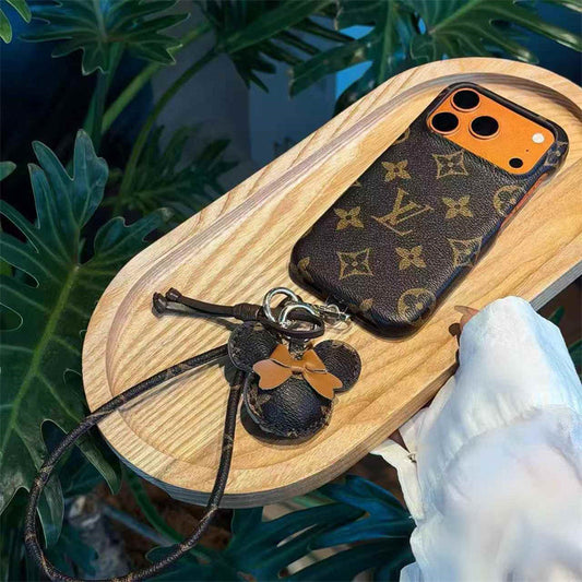 AAOO Luxury Phone Case with Bow Charm & Wrist Lanyard