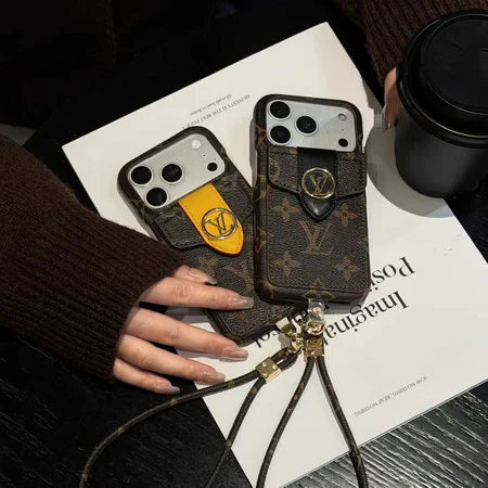 AAOO Luxury Leather Wallet Card Holder Phone Case For iPhone 13-17 Series