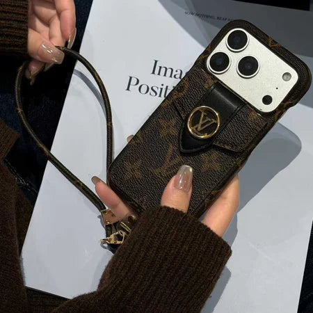 AAOO Luxury Leather Wallet Card Holder Phone Case For iPhone 13-17 Series