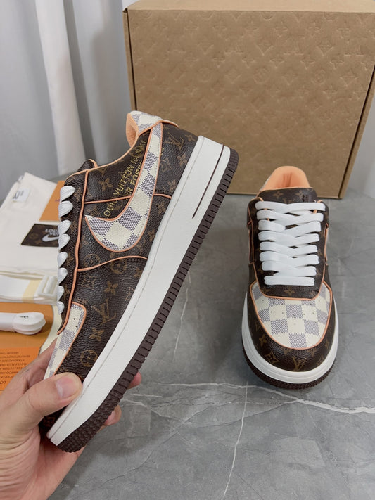 AAOO AF1 x OFF Monogram Plaid Men's Sneakers