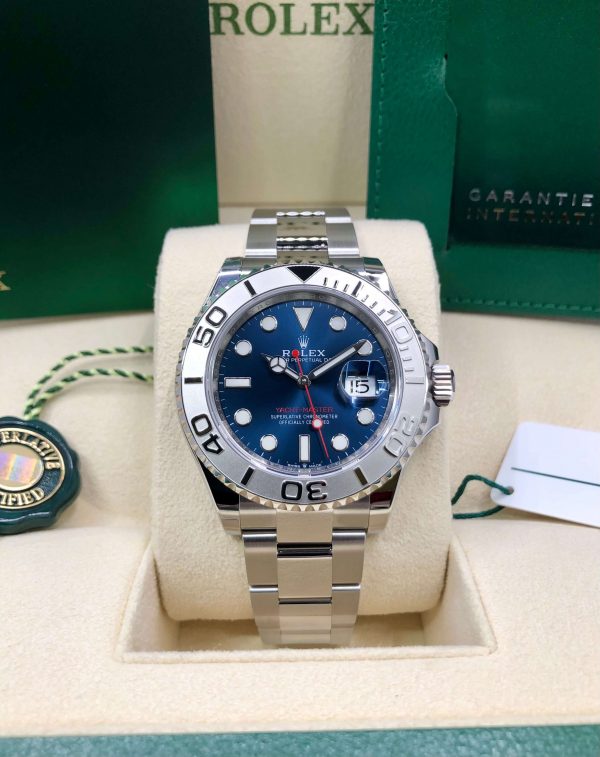 AAOO Yacht-Master Stainless Steel & Platinum Blue Watch