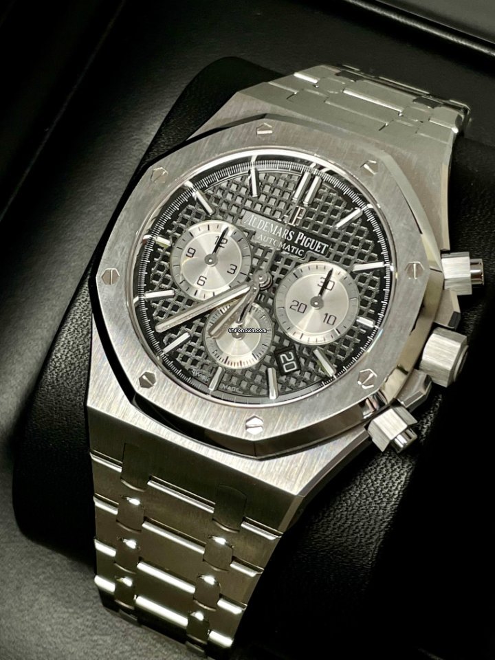 AAOO Royal Oak Chronograph 41mm Stainless Steel Black Dial Watch