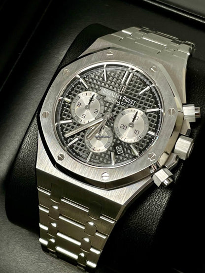 AAOO Royal Oak Chronograph 41mm Stainless Steel Black Dial Watch