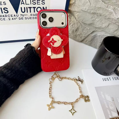 AAOO Premium Leder Handyhülle mit drehbarem Ständer für iPhone 13-17 Serie