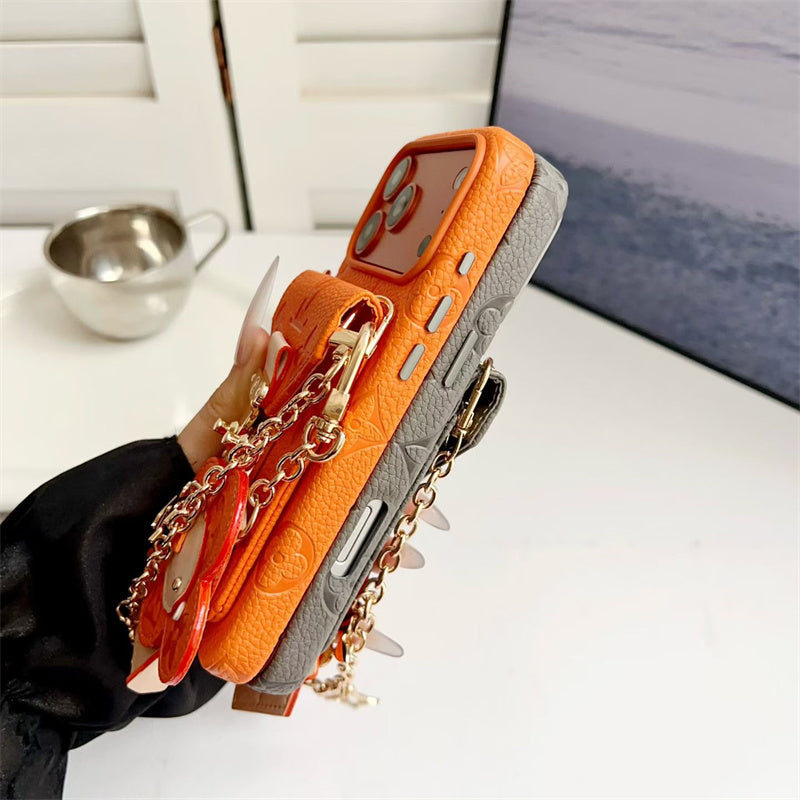 AAOO Luxury Crossbody iPhone Case with Detachable Wallet