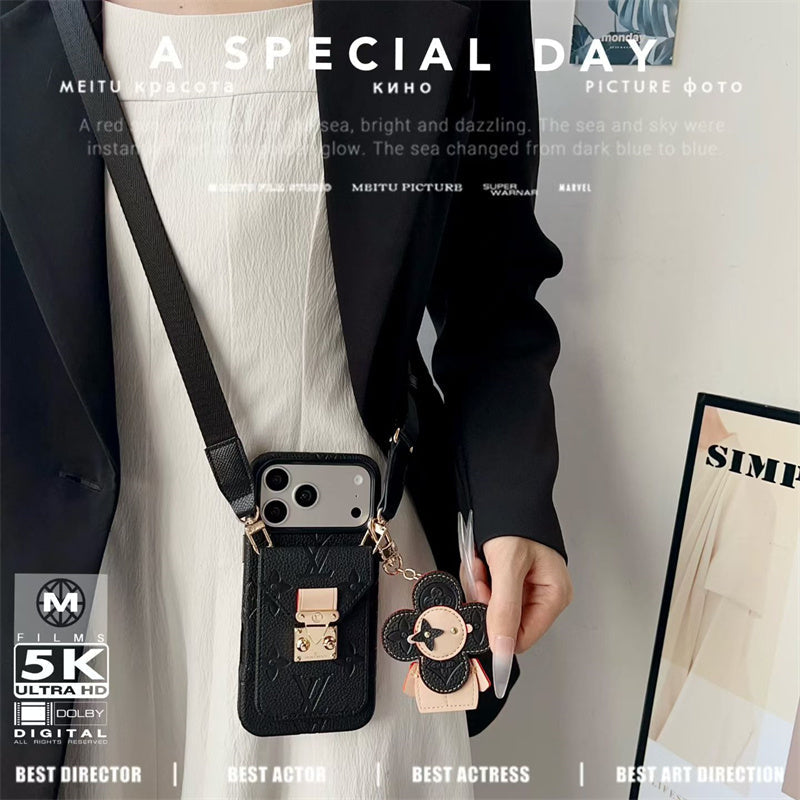 AAOO Luxury Crossbody iPhone Case with Detachable Wallet