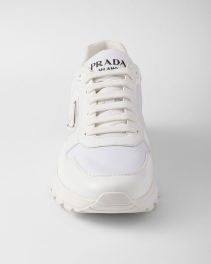 AAOO Basket Blanc En Cuir Brossé