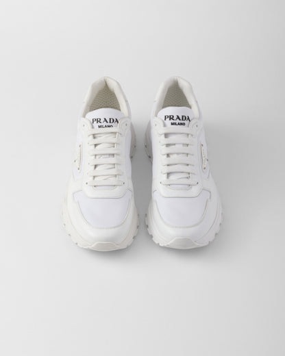 AAOO Basket Blanc En Cuir Brossé