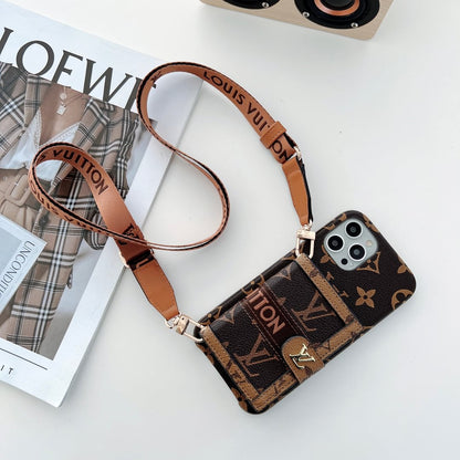 AAOO EMBROIDERED WALLET CARD HOLDER PHONE CASE