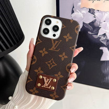 AAOO LEATHER PC HARD BACK Phone Case FOR IPHONE