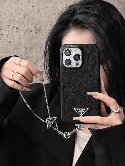 AAOO Luxury Leather Phone Case For iPhone – With Strap