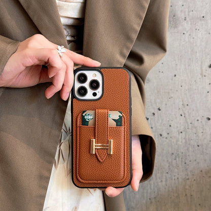 AAOO Luxury Leather iPhone Case