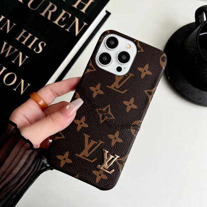 AAOO Klassische Leder iPhone Hülle Kartenhalter