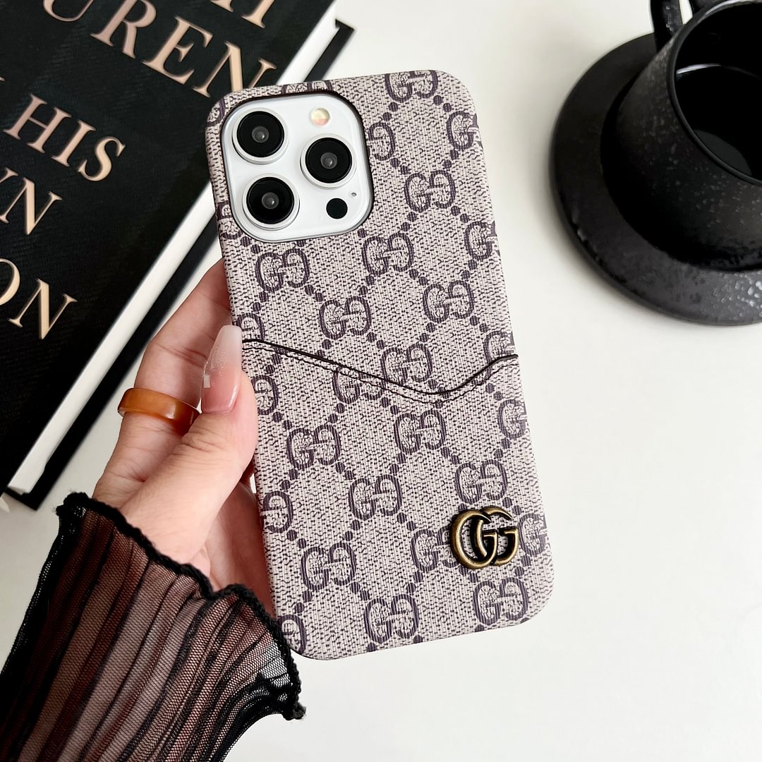 AAOO Klassische Leder iPhone Hülle Kartenhalter
