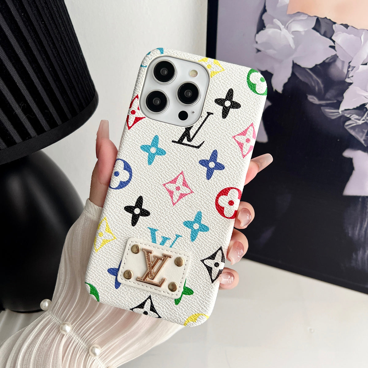AAOO LEATHER PC HARD BACK Phone Case FOR IPHONE
