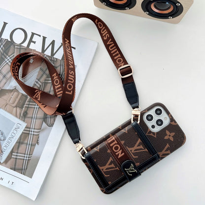 AAOO EMBROIDERED WALLET CARD HOLDER PHONE CASE