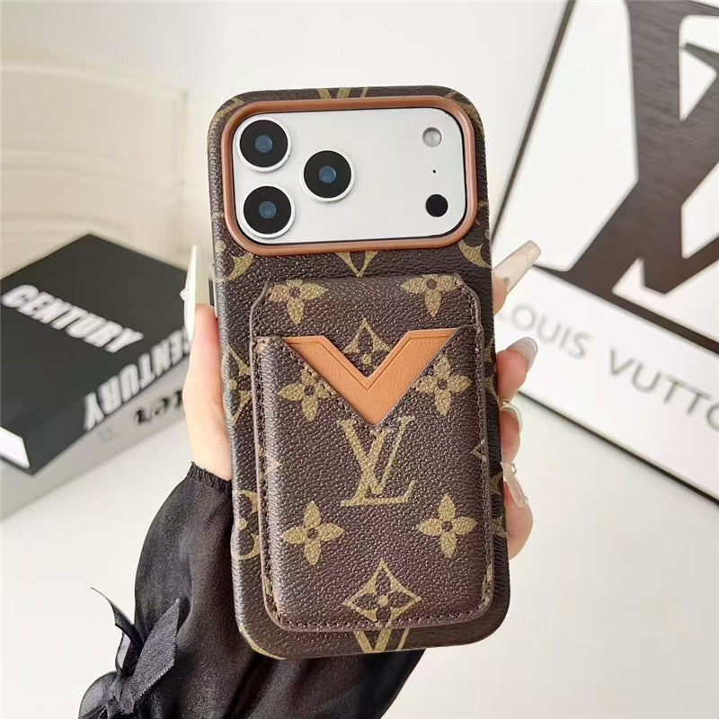 AAOO Leather Card Holder Phone Case For iPhone 13-17