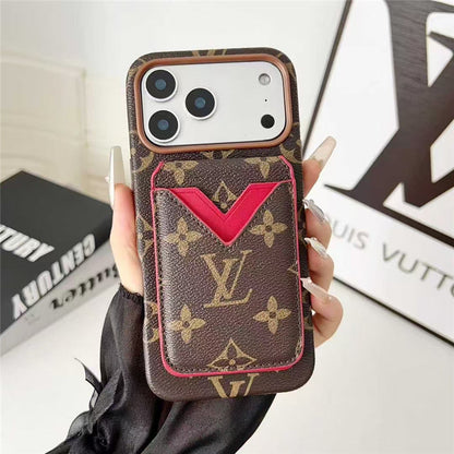 AAOO Leather Card Holder Phone Case For iPhone 13-17