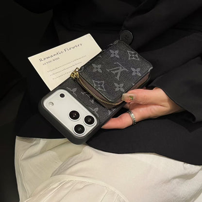 AAOO Luxus-Ledergeldbörse Kartenhalter Crossbody iPhone Hülle für iPhone 12-17 Serie
