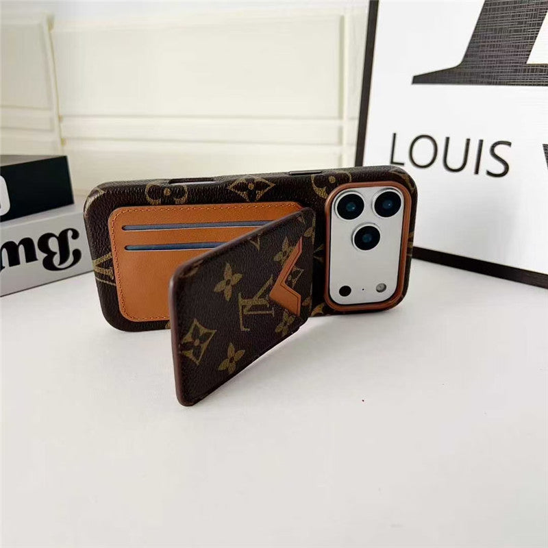 AAOO Leather Card Holder Phone Case For iPhone 13-17