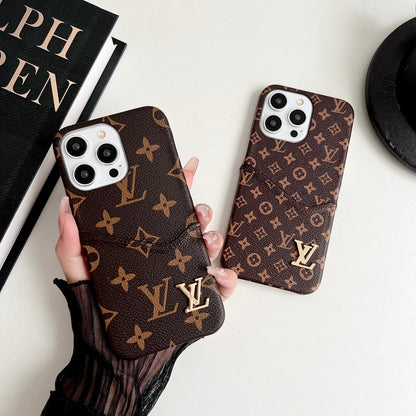 AAOO Klassische Leder iPhone Hülle Kartenhalter