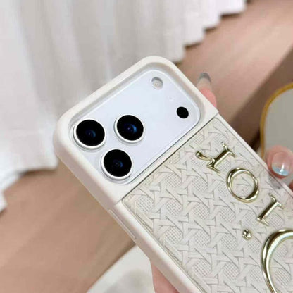 AAOO Luxury Cannage Weave iPhone Case with Gold