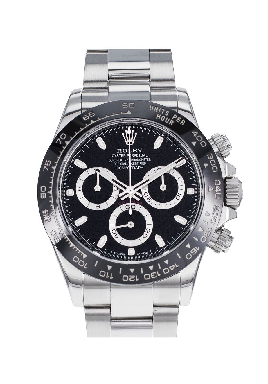 AAOO Daytona Argente Noir Céramique Suiss 4130 Pour Hommes Watch