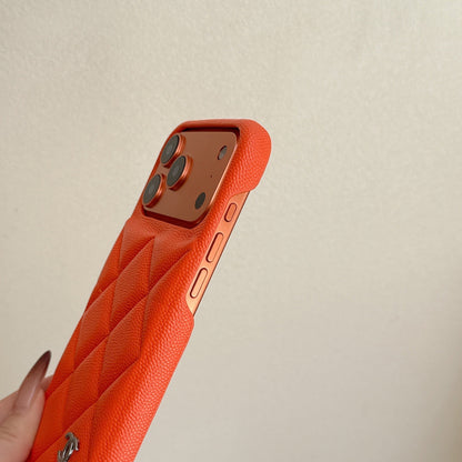 Chanel Classic Diamond Quilted Leather Case for iPhone 13-18 Pro & Pro Max