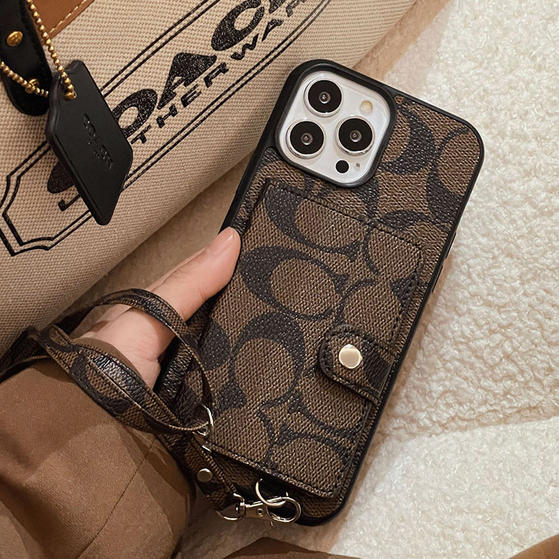 AAOO Kartenhalter Lederkette iPhone Hülle