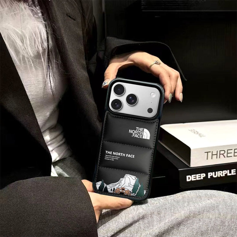 TNF Style Puffer Phone Case with Graphic for iPhone 12-18 Pro & Pro Max