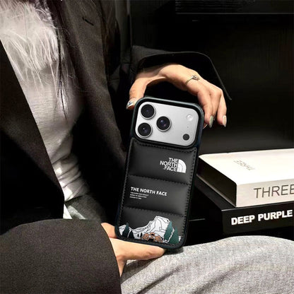 TNF Style Puffer Phone Case with Graphic for iPhone 12-18 Pro & Pro Max