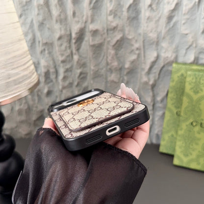 AAOO Luxuriöse Magnetische Kartenhalter Handyhülle für iPhone 12-17 Serien